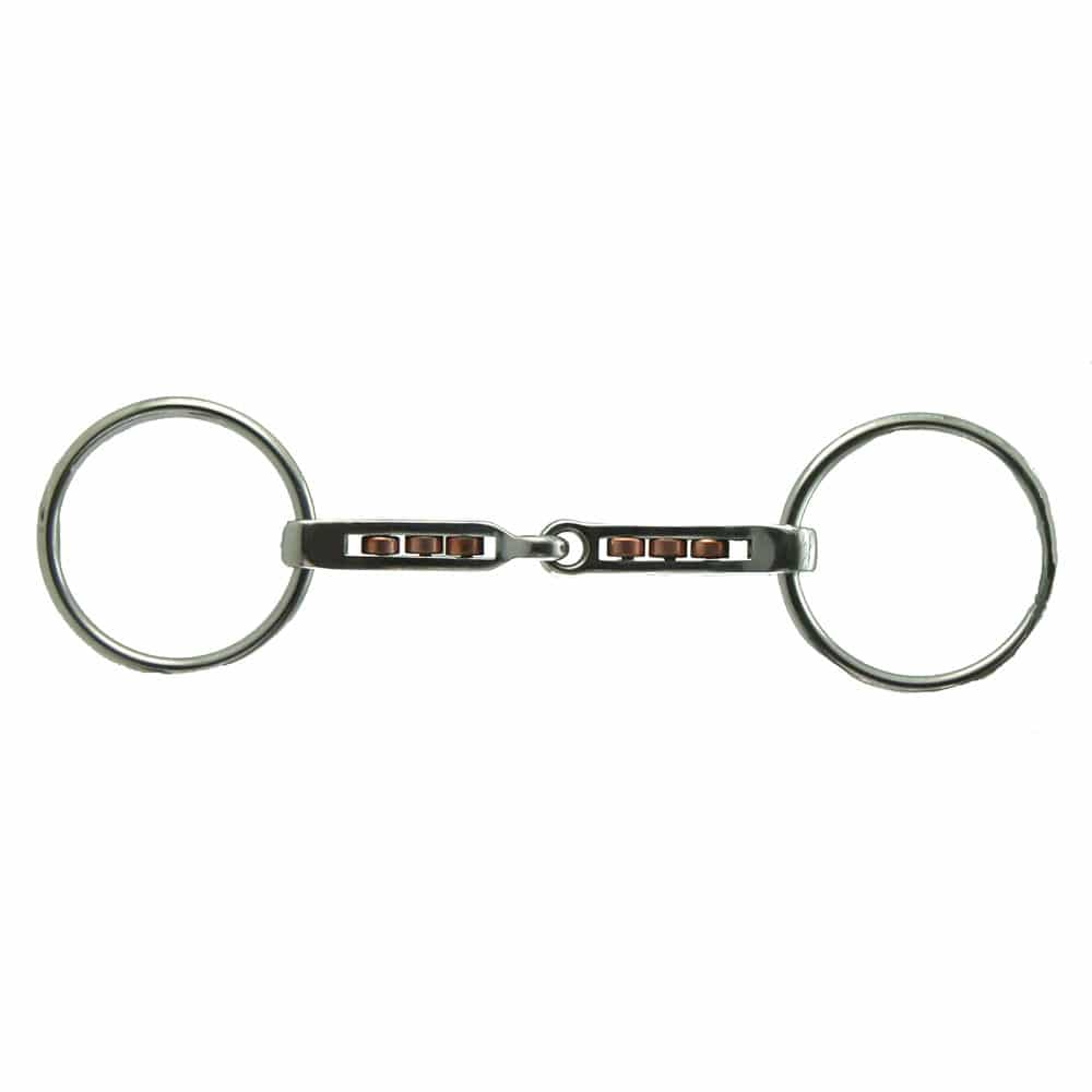 Bits Sporting Goods NEW Copper Roller Eggbutt Horse Bit with 5